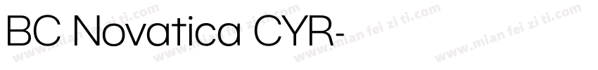 BC Novatica CYR字体转换